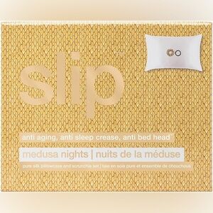 Slip Medusa Nights Silk scrunchie set - Gold & Black